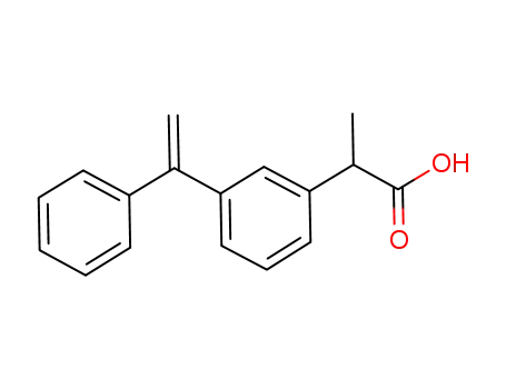 Molecular Structure of 118064-62-3 (Benzeneacetic acid, a-methyl-3-(1-phenylethenyl)-)