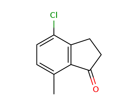 Molecular Structure of 5333-90-4 (4-Chloro-2,3-dihydro-7-methyl-1H-inden-1-one)