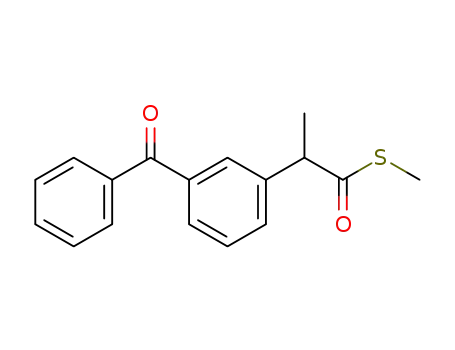 Molecular Structure of 197314-10-6 (2-(3-benzoyl-phenyl)-thiopropionic acid <i>S</i>-methyl ester)