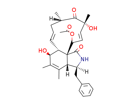 1H-Cycloundec[d]isoindole-1,11(2H)-dione,15-(acetyloxy)-3,3a,6,6a,9,10,12,15-octahydro-6,12-dihydroxy-4,5,10,12-tetramethyl-3-(phenylmethyl)-,(3S,3aR,6S,6aR,7E,10S,12R,13E,15R,15aR)-                  (22144-76-9)