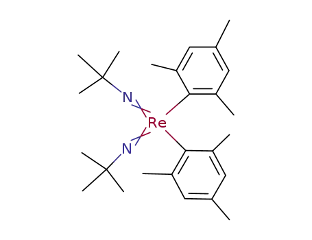 Molecular Structure of 126572-58-5 (di(t-butylimido)di(2,4,6-trimethylphenyl)rhenium(VI))