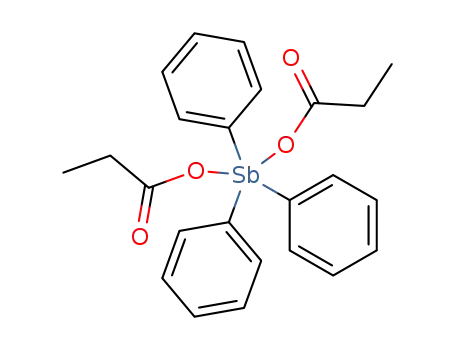 Molecular Structure of 57997-57-6 (bis(propanoato)(triphenyl)antimony(V))