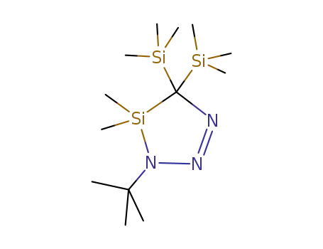 Molecular Structure of 108148-83-0 (1,2,3-Triaza-4-silacyclopent-1-ene,
3-(1,1-dimethylethyl)-4,4-dimethyl-5,5-bis(trimethylsilyl)-)