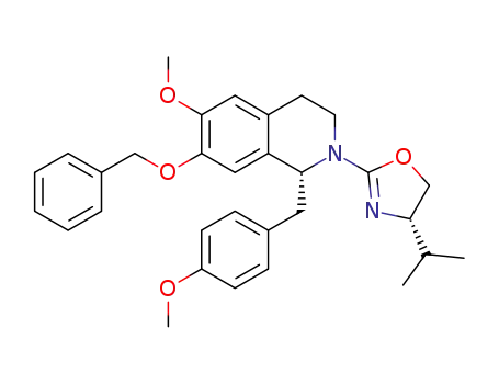 (1R)-7-(benzyloxy)-2-[(4S)-4,5-dihydro-4-(1-methylethyl)-2-oxazolyl]-6-methoxy-1-(4-methoxy-benzyl)-1,2,3,4-tetrahydroisoquinoline