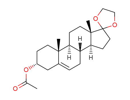Molecular Structure of 14456-20-3 (5-androsten-3α-ol-17-one acetate 17-ethylene ketal)