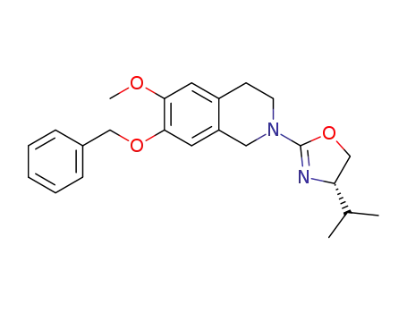 7-(benzyloxy)-2-[(4S)-4,5-dihydro-4-(1-methylethyl)-2-oxazolyl]-6-methoxy-1,2,3,4-tetrahydroisoquinoline