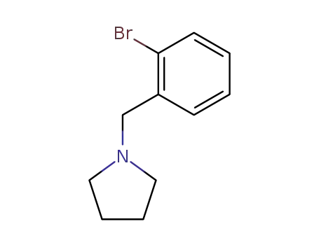 Molecular Structure of 91130-46-0 (1-(2-BROMOBENZYL)PYRROLIDINE)