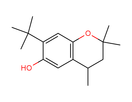 2H-1-Benzopyran-6-ol, 7-(1,1-dimethylethyl)-3,4-dihydro-2,2,4-trimethyl- CAS No  14670-48-5