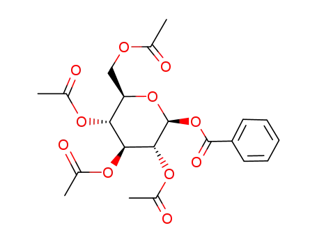 Molecular Structure of 38430-69-2 (<i>O</i><sup>2</sup>,<i>O</i><sup>3</sup>,<i>O</i><sup>4</sup>,<i>O</i><sup>6</sup>-Tetraacetyl-<i>O</i><sup>1</sup>-benzoyl-β-D-glucopyranose)