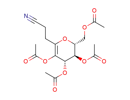 (E)-5,6,7,9-tetra-O-acetyl-4,8-anhydro-2,3-dideoxy-D-arabino-non-4-enononitrile