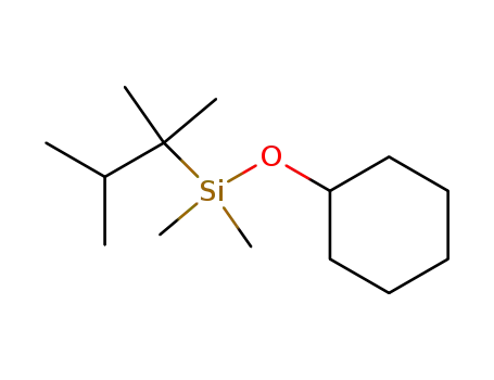 Molecular Structure of 103588-75-6 (Silane, (cyclohexyloxy)dimethyl(1,1,2-trimethylpropyl)-)