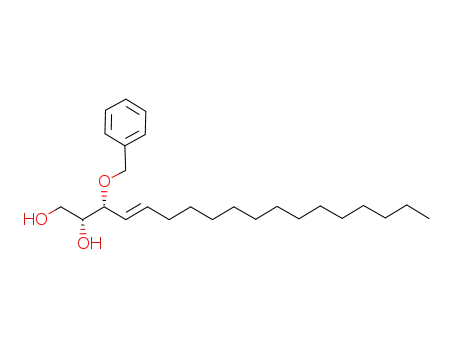 Molecular Structure of 850223-34-6 (4-Octadecene-1,2-diol, 3-(phenylmethoxy)-, (2R,3R,4E)-)