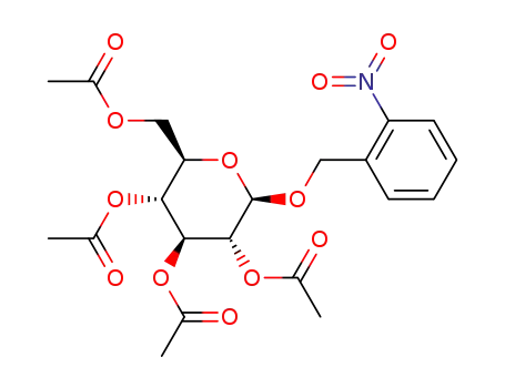 Molecular Structure of 34546-55-9 (2-nitrobenzyl 2,3,4,6-tetra-O-acetyl-β-D-glucopyranoside)
