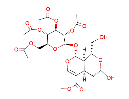 Methyl (1S,4aS,6RS,8S,8aS)-1,4a,5,6,8,8a-hexahydro-6-hydroxy-8-(hydroxymethyl)-1-(2,3,4,6-tetraacetyl-β-D-glucopyranosyloxy)pyrano<3,4-c>pyran-4-carboxylate