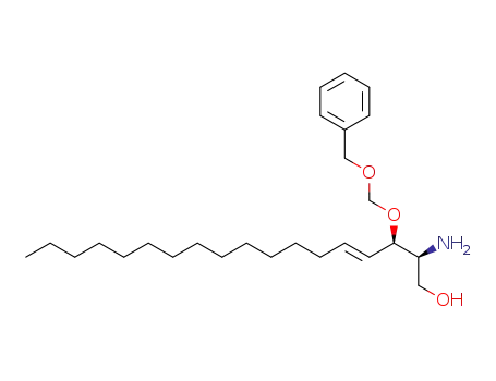 Molecular Structure of 133859-61-7 ((2S,3R,4E)-2-Amino-3-benzyloxymethoxy-1-hydroxy-4-octadecene)