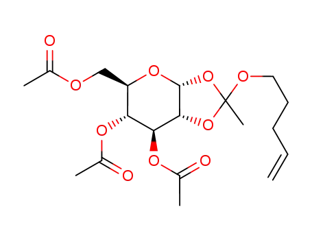 1,2-O-(4-penten-1-yl)-orthoacetyl-3,4,6-tri-O-acetyl-α-D-glucopyranose
