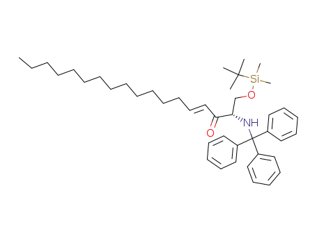 Molecular Structure of 472954-88-4 ((2S,4E)-2-[N-(trityl)amino]-1-O-tert-butyldimethylsilyl-3-oxo-4-octadecene)