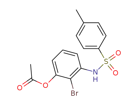 Molecular Structure of 112970-50-0 (Benzenesulfonamide, N-[3-(acetyloxy)-2-bromophenyl]-4-methyl-)