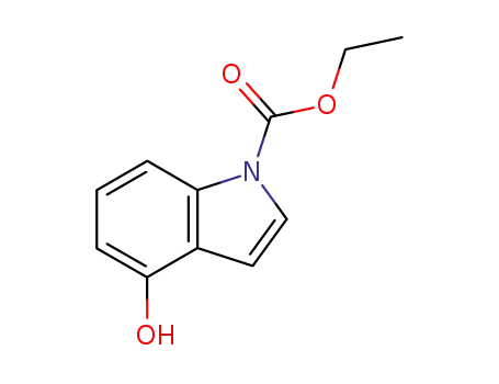 Molecular Structure of 75201-78-4 (ethyl 4-hydroxy-1H-indole-1-carboxylate)