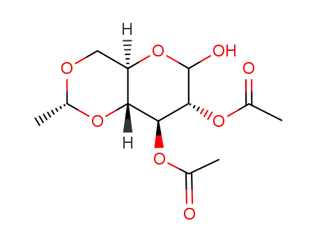 Molecular Structure of 118139-63-2 (2,3-DI-O-ACETYL-4,6-O-ETHYLIDENE-SS-D-GLUCOPYRANOSE)