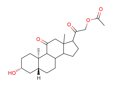Molecular Structure of 23930-37-2 (3alpha,21-dihydroxy-5alpha-pregnane-11,20-dione 21-acetate)