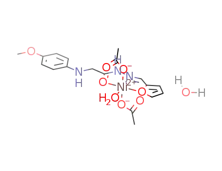 Ni(OAc)2(H<sub>2</sub>O)(N'-(furan-2-ylmethylene)-2-(4-methoxyphenylamino)acetohydrazide)*H<sub>2</sub>O