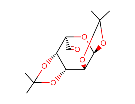 Molecular Structure of 70932-48-8 ((3aS,5R,5aS,8aR,8bS)-2,2,7,7-tetramethyltetrahydro-5H-bis([1,3]dioxolo)[4,5-b:4',5'-d]pyran-5-carbaldehyde)