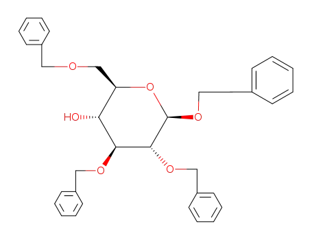 Molecular Structure of 67831-42-9 (1,2,3,6-Tetra-O-benzyl-b-D-glucopyranoside)