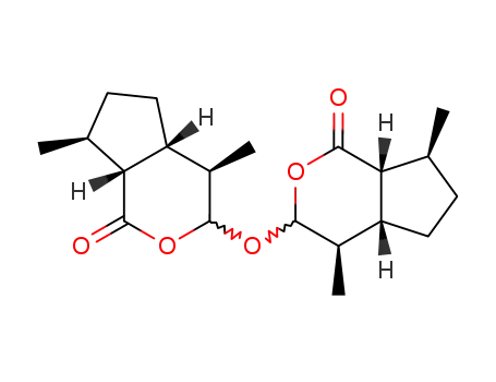 Molecular Structure of 115421-75-5 (bis-((4a<i>R</i>)-4<i>c</i>,7<i>c</i>-dimethyl-1-oxo-(4a<i>r</i>,7a<i>c</i>)-octahydro-cyclopenta[<i>c</i>]pyran-3ξ-yl)-ether)