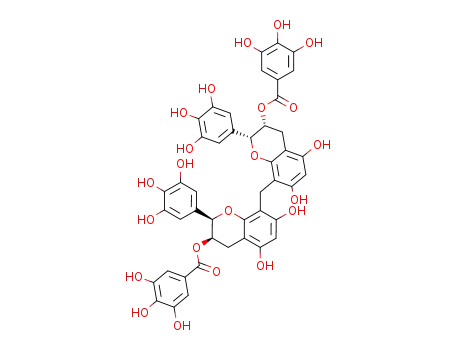 8-((5,7-Dihydroxy-2-(3,4,5-trihydroxyphenyl)-3-(3,4,5-trihydroxyphenylcarbonyloxy)chroman-8-yl)methyl)-5,7-dihydroxy-2-(3,4,5-trihydroxyphenyl)chroman-3-yl 3,4,5-trihydroxybenzoate