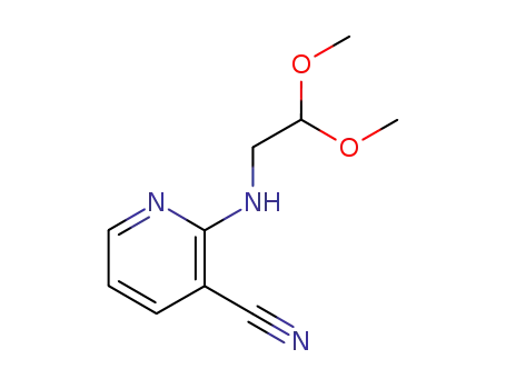 Molecular Structure of 74149-44-3 (N-(3-cyano-2-pyridyl)aminoacetaldehyde dimethyl acetal)