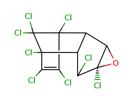 Molecular Structure of 26940-75-0 (2,5-Methano-2H-indeno[1,2-b]oxirene,2,3,4,5,6,6a,7,7-octachloro-1a,1b,5,5a,6,6a-hexahydro-)