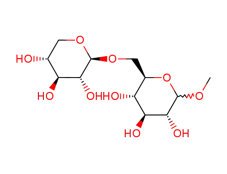 Molecular Structure of 128779-40-8 (methyl β-D-xylopyranosyl(1->6)-β-D-glucopyranoside)