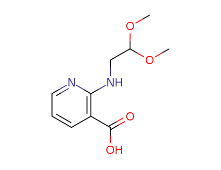 Molecular Structure of 74149-46-5 (N-(3-carboxy-2-pyridyl)aminoacetaldehyde dimethyl acetal)