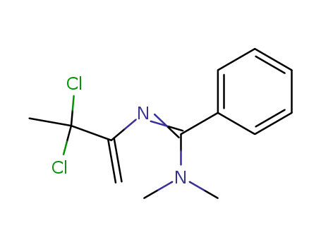 Molecular Structure of 27640-26-2 (<i>N</i>'-[1-(1,1-dichloro-ethyl)-vinyl]-<i>N</i>,<i>N</i>-dimethyl-benzamidine)