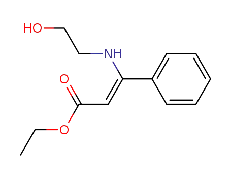 N-(hydroxy-2' ethyl) amino-3 phenyl-3 propenoate d'ethyle