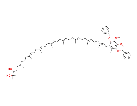 1,4-dibenzyloxy-2,3-dimethoxy-5-methyl-6-(34',35'-dihydroxy-3',7',11',15',19',23',27',31',35'-nonamethylhexatriaconta-2'E,6'E,10'E,14'E,18'E,22'E,26'E,30'E-octaenyl)benzene