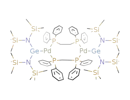 [(diphenylphosphinoethane)PdGe(N(SiMe<sub>3</sub>)2)2]2