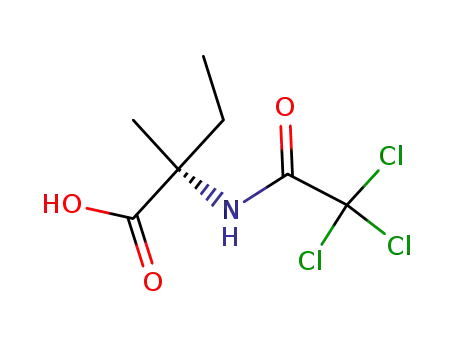 Molecular Structure of 177273-84-6 ((R)-2-Methyl-2-(2,2,2-trichloro-acetylamino)-butyric acid)
