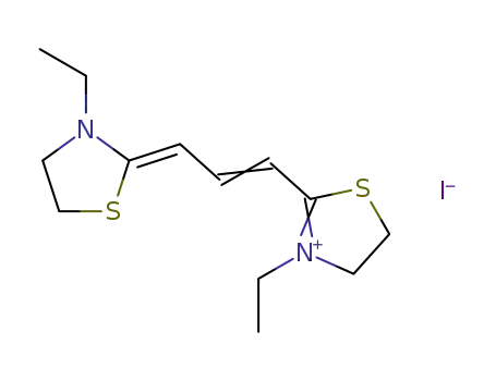 Molecular Structure of 3065-71-2 (3-ETHYL-2-[3-(3-ETHYL-2-THIAZOLIDINYLIDENE)-1-PROPENYL]-THIAZOLINIUM IODIDE)