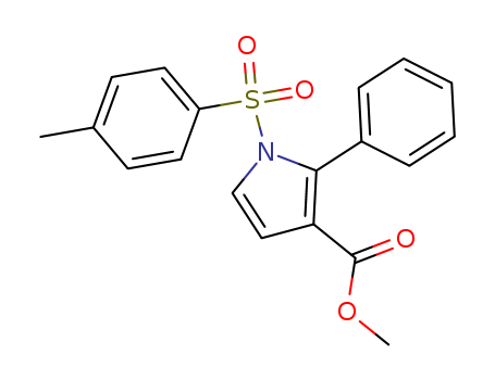 Molecular Structure of 190272-78-7 (1H-Pyrrole-3-carboxylic acid, 1-[(4-methylphenyl)sulfonyl]-2-phenyl-,
methyl ester)