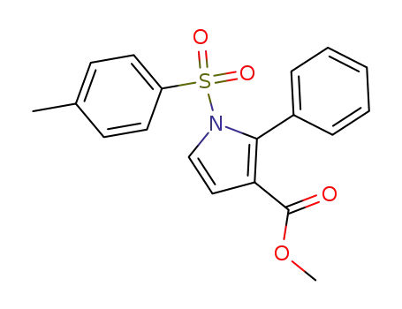 Molecular Structure of 190272-78-7 (1H-Pyrrole-3-carboxylic acid, 1-[(4-methylphenyl)sulfonyl]-2-phenyl-,
methyl ester)