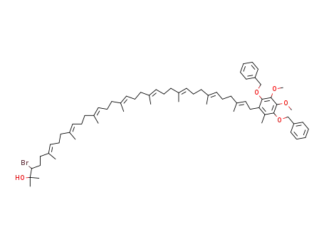 1,4-dibenzyloxy-2,3-dimethoxy-5-methyl-6-(34'-bromo-35'-hydroxy-3',7',11',15',19',23',27',31',35'-nonamethylhexatriaconta-2'E,6'E,10'E,14'E,18'E,22'E,26'E,30'E-octaenyl)benzene