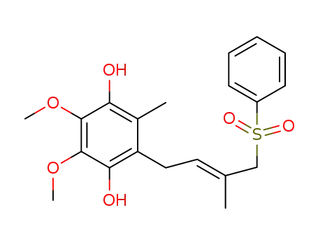 (E)-6-[4-(benzenesulfonyl)-3-methylbut-2-enyl]-2,3-dimethoxy-5-methylbenzene-1,4-diol