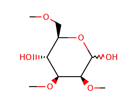 Molecular Structure of 16742-38-4 (2,3,6-tri-O-methyl-D-mannose)