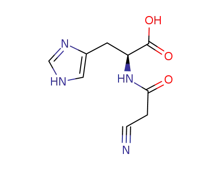 Molecular Structure of 357409-06-4 (Nα-(cyanoacetyl)-L-histidine)