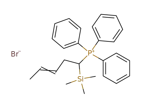Molecular Structure of 98291-64-6 (Triphenyl-((E)-1-trimethylsilanyl-pent-3-enyl)-phosphonium; bromide)