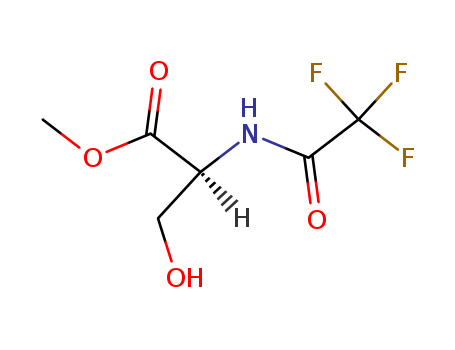 Molecular Structure of 1604-45-1 (L-Serine, N-(trifluoroacetyl)-, methyl ester)