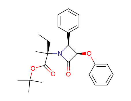 Molecular Structure of 110510-47-9 ((R)-2-Methyl-2-((3R,4S)-2-oxo-3-phenoxy-4-phenyl-azetidin-1-yl)-butyric acid tert-butyl ester)