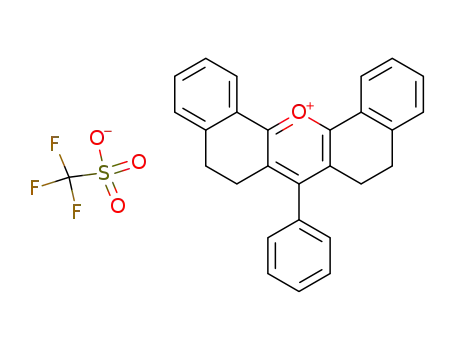Molecular Structure of 73377-38-5 (7-PHENYL-5,6,8,9-TETRAHYDRODIBENZO[C,H]XANTHYLIUM TRIFLUOROMETHANESULFONATE)